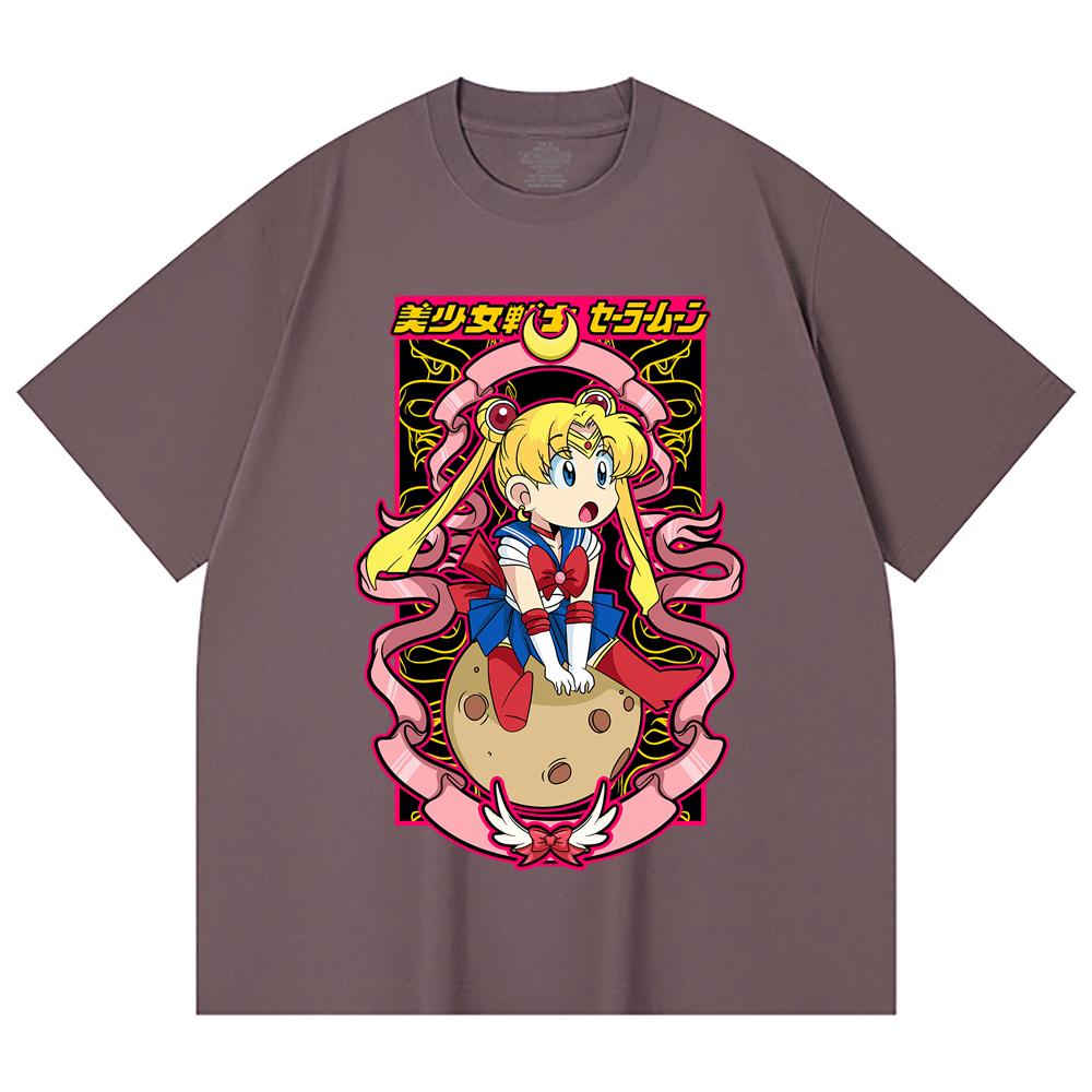 230 Gsm 100% Cotton Sailor Moon V10 Usagi Print Unisex Heavy Cotton T Shirt