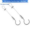 YISHUXIANG 304 Stainless Steel Adjustable Hanging Hook & 1.5mm Wire Rope Kit