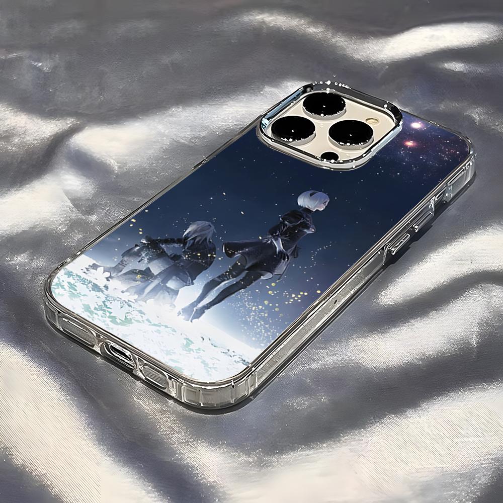 N-NieR A-Automata Phone Case For IPhone 17 Pro Max 16 15 14 Pro Max IPhone 13 Pro Max 11 Plus Transparent Cover
