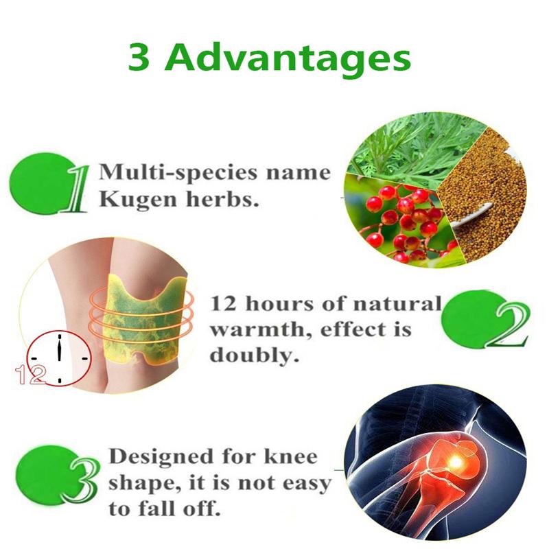 12pcs/bag New Knee Plaster Sticker Wormwood Extract Knee Joint Ache Pain Relieving Paster Knee Rheumatoid Arthritis Body Patch