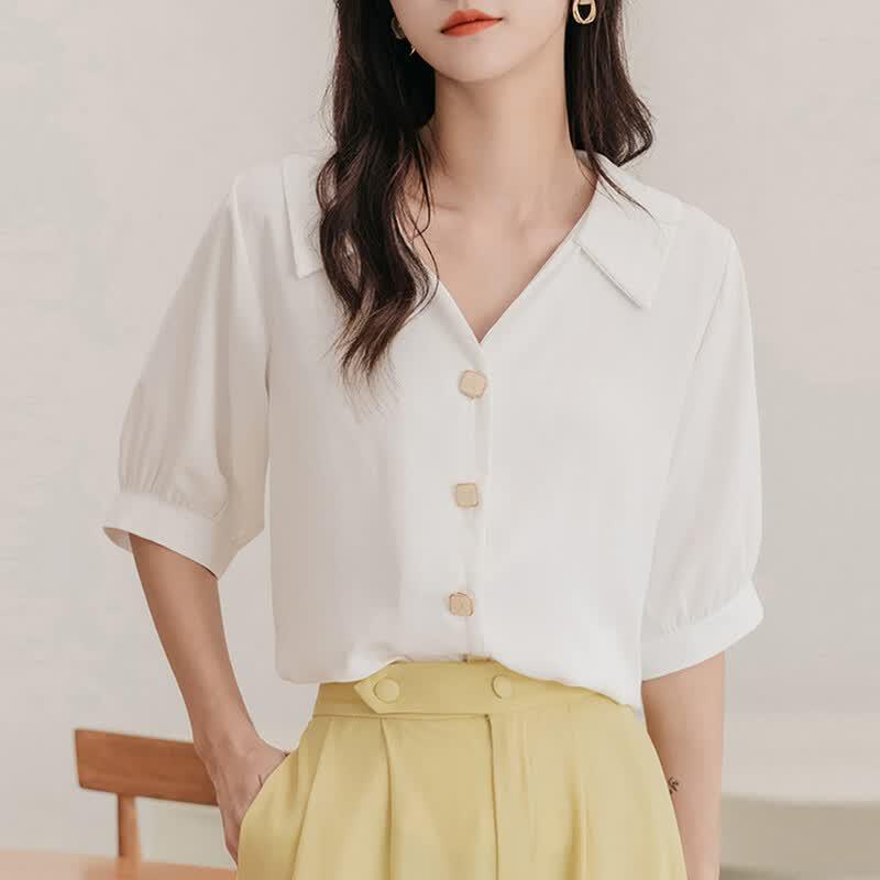 

Women s Single-Breasted Short-Sleeve Shirt EU 36