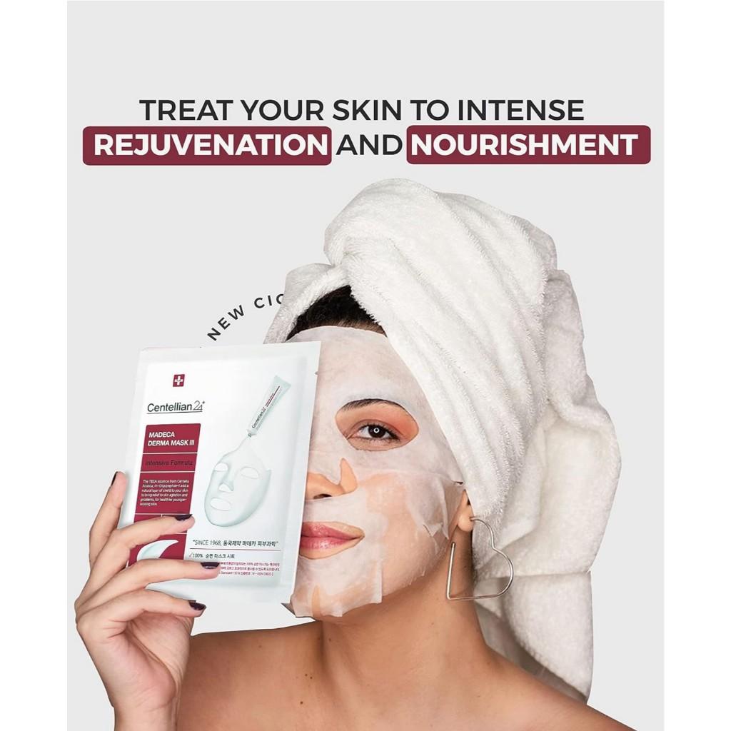 CENTELLIAN 24 Madeca Derma Face Mask (1box = 10pc) Soothing Cotton Sheet Mask for Sensitive