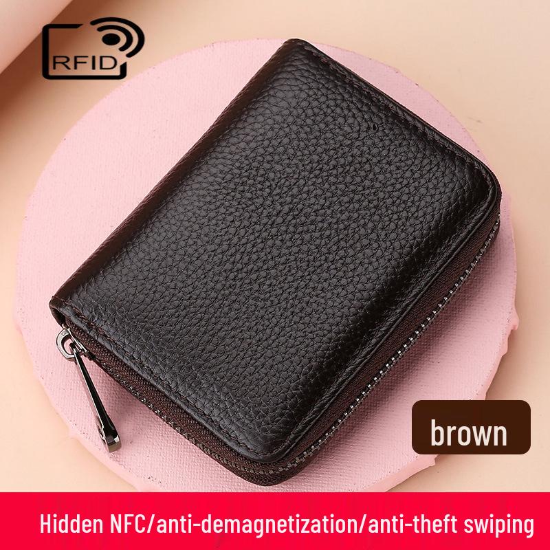 Genuine Leather Multi-Card Holder for Men & Women with Customizable Slots