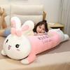 Plush Toy Girl Cute Lying Down Rabbit Soft Strip Sleeping Throw Pillow Children Doll Birthday