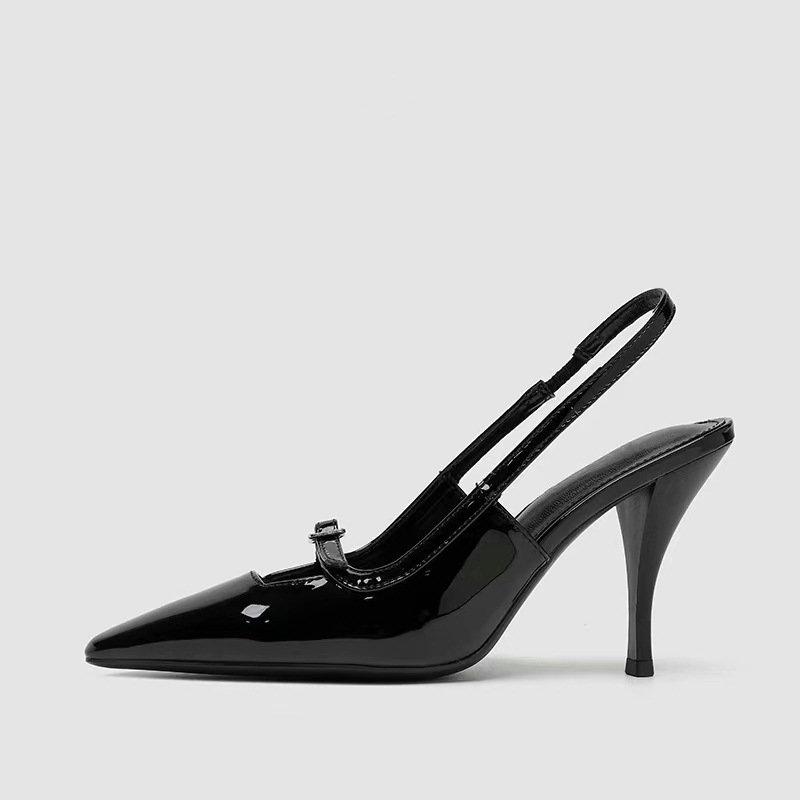 Fashion Small Heel Shoes Niche Design Sense Baotou Sandals Women'S Summer 2024 New Cat Heel Shoes