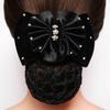 1Pcs Bowknot Net Bun Hair Cover Barrette Net Bun Crochet Net New Elastic Hairnet  for Women