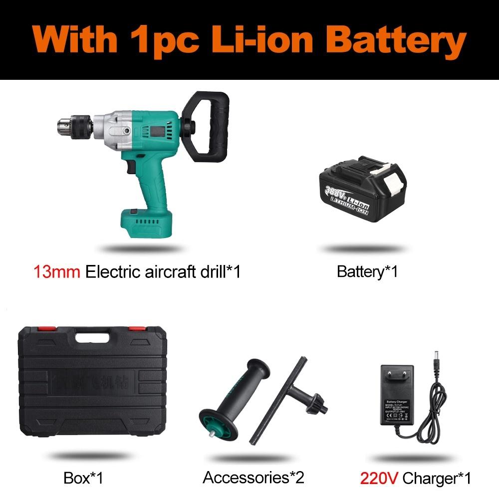 1700W Cordless Brushless Electric Drill Electric Screwdriver 13mm 1/2"" Chuck Fishing Ice Drill Power Tool For 18V Battery