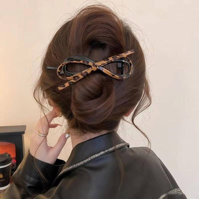 Fashion Leopard Print Twist Hair Clips Pu-Leather Hairgrips Korean Simple Cartoon Cat Hairpins Barrettes Girls Hair Accessories Gift