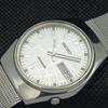 GEBRAUCHTE VINTAGE SEIKO 5 AUTO 6309A JAPAN HERREN TAG/DATUM SILBERUHR 588c-a313918-9