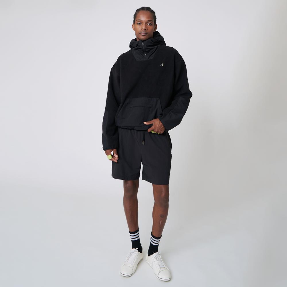 Au42Hl01 Fleece Tech Anorak_Black