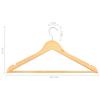 20 Piece Non Slip Wooden Hanger Set
