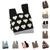 Durable Polyester Fabric Knitted Handheld Bag In 10 Colors For Women