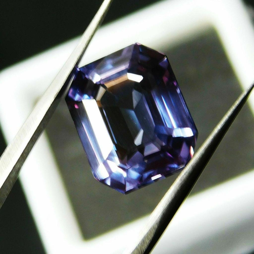 Color Change Alexandrite Natural 10 Ct Emerald Cut Certified Beautiful Gemstone