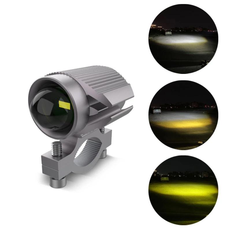 Motorcycle LED Headlight Super Bright Mini Projector Fog Light Spotlight Lens ATV Driving Lamp