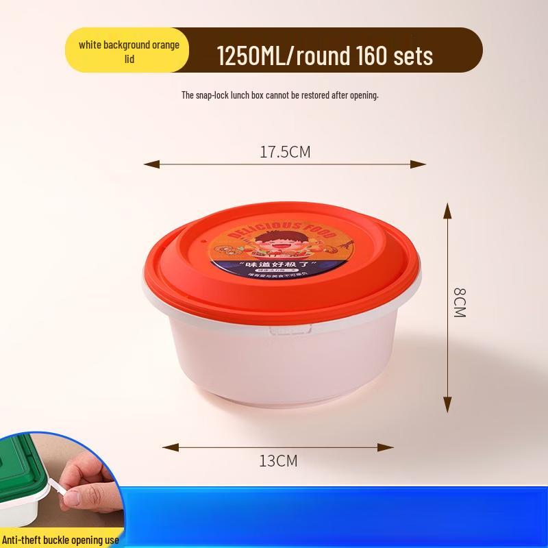 Disposable Takeout Food Containers with Anti-Theft Buckle