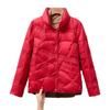 Women's down jacket jacket Pinghu autumn and winter new short light and thin auspicious cloud stand-up collar simple and hot-selling