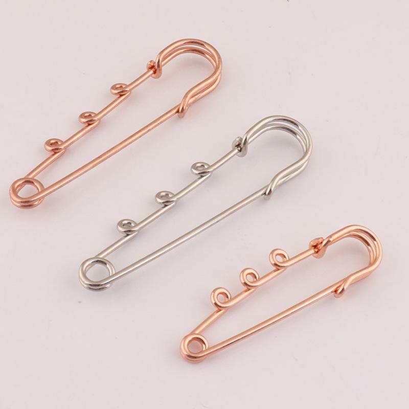 Large Decorative Metal Safety Pin Brooch for Sweaters and Scarves