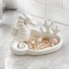 Gift for Jewelry Lovers Seahorse Coral Tray, 3D Printed Ocean Themed Ring Earring Cute Trinket Bowl Holder, Decorative Dish Vanity Table Desktop