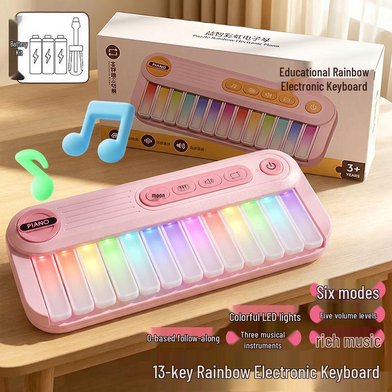 Rainbow Mini Rabbit Electronic Keyboard - Beginner's Musical Toy for Children