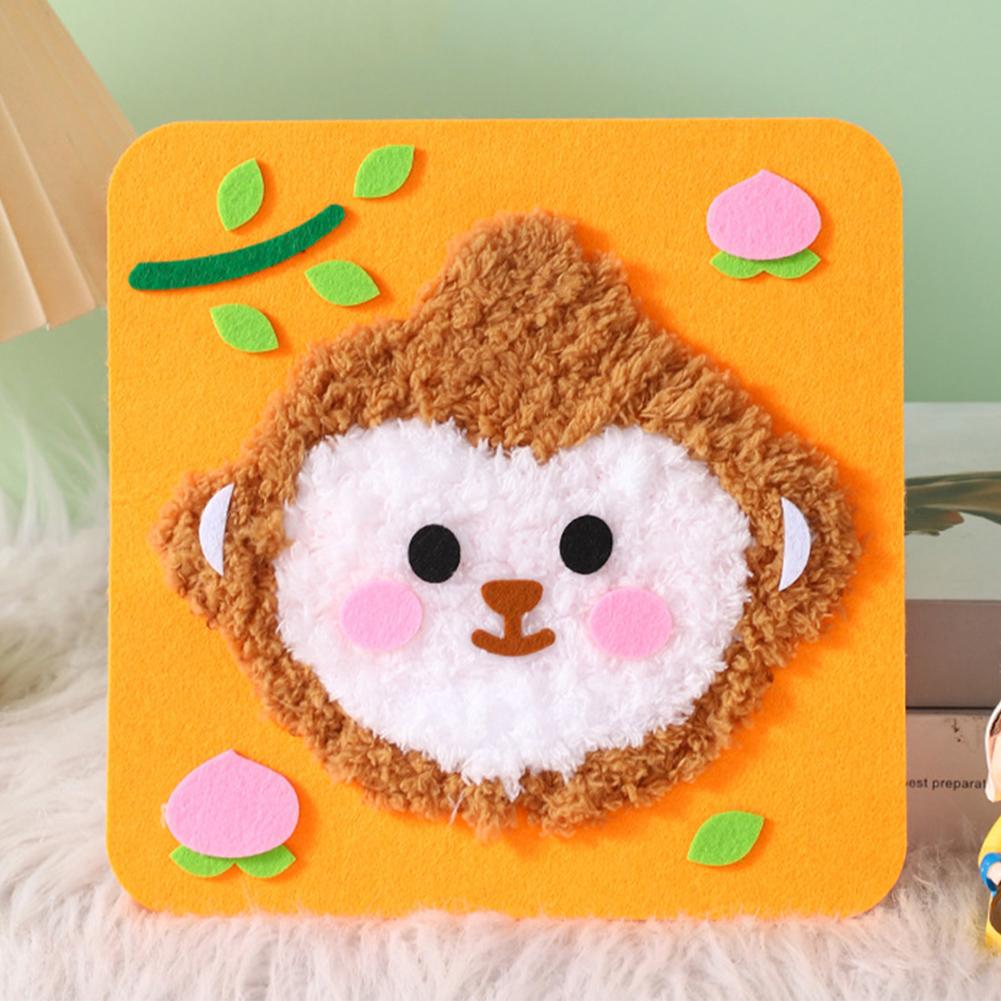 Neužbaigtas mielas „pasidaryk pats“ vilnos veltinio rinkinys, animacinis gyvūnas, rankdarbiai, veltinio adata rinkinys, adatai, medžiagų paketas vaikams, pradedantiesiems, dovana