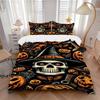 3pcs Skull Duvet Cover Set, Soft Comfortable Duvet Cover,Guest Room (1*Duvet Cover + 2*Pillowcase, Without Core) Yy251104123