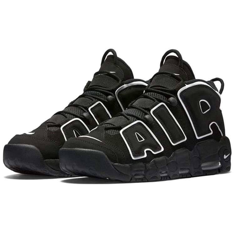 Nike Air More Uptempo Men's Basketball Shoes Black White Retro Classic Durable Breathable 414962-002