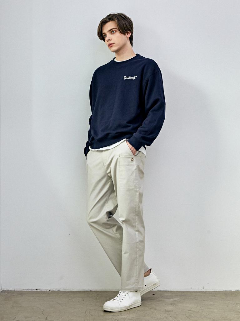 CUSTOMUS Out-Pocket Straight Fit E-Band Pants Cxs24Swpt206 Bei