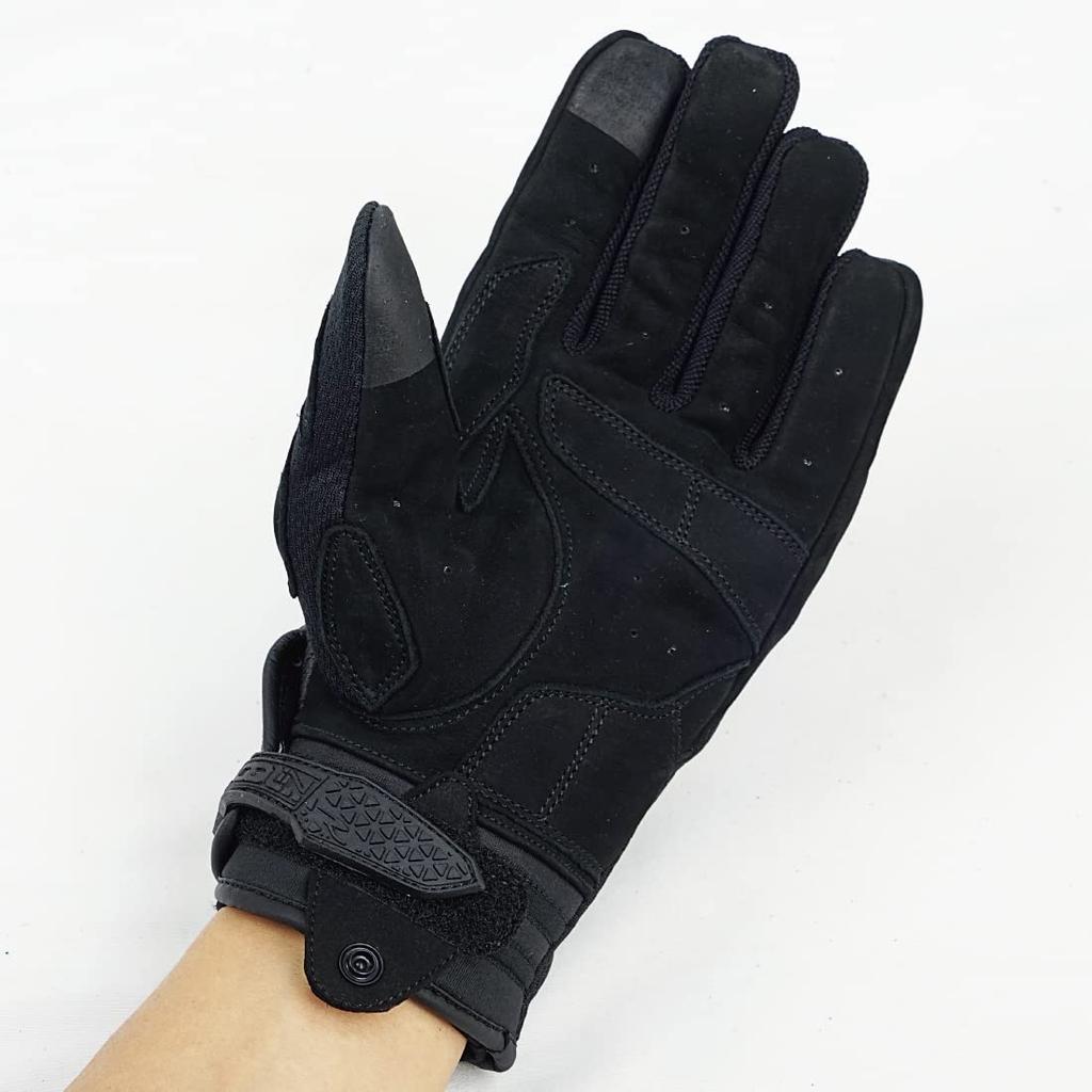Motorcycle Coolmax Comfort Knuckle WM RR8029BKL2 ROUGH&ROAD Gloves, Black, Size