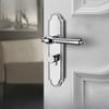 Bright Silver Indoor Silent Door Lock Nordic Light Luxury Bedroom Split Door Handle Lock