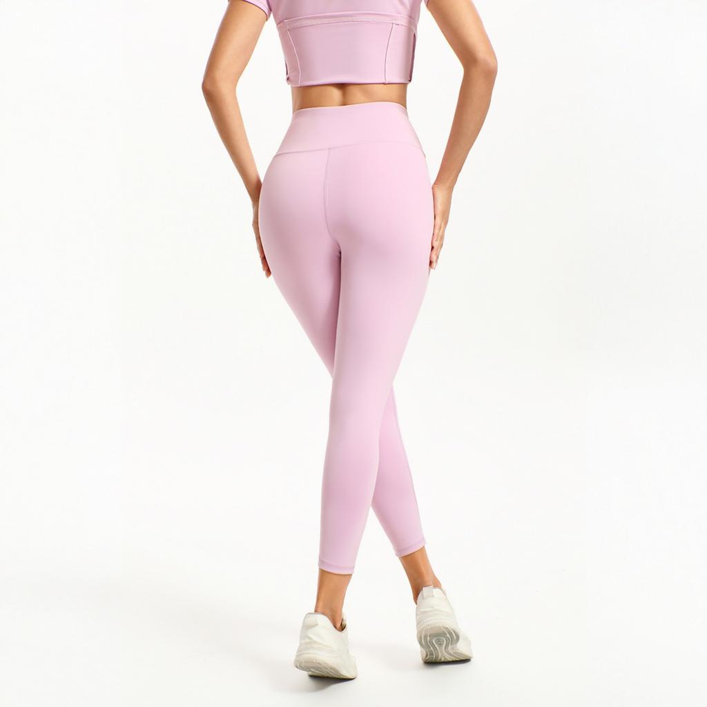 Damskie - Kolorowe Legginsy z Wysokim Stanem 3/4 — Fitness, Taniec i Odzież Sportowa Podnoszące Pośladki