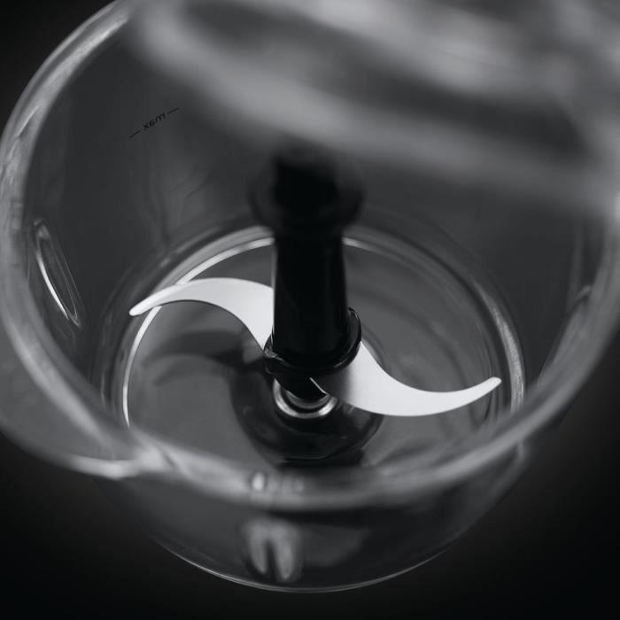 Mini Hachoir - RUSSELL HOBBS - Desire 24660-56 - 200 W - Bol En Verre 1 L - Lames Inox - Rouge Et Noir