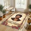Personalized Crystal Velvet Carpet,Bruno Mars Custom Printed Name, Plush Area Rug For Home Indoor Decor
