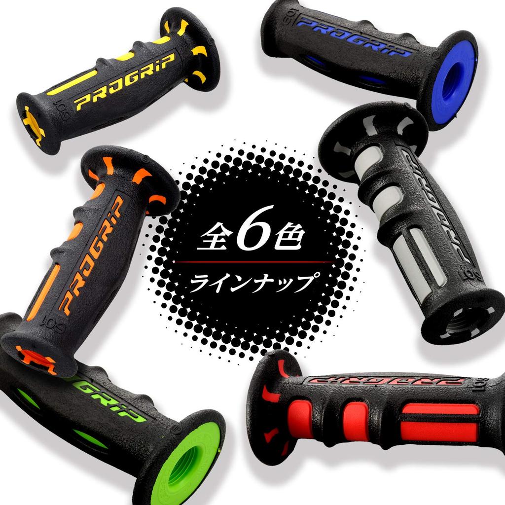 Daytona PROGRIP Motorcycle for Diameter 601 98024 Grips, 120mm, 22.2mm Handlebars, Anti-Vibration Gel, Type, Red,