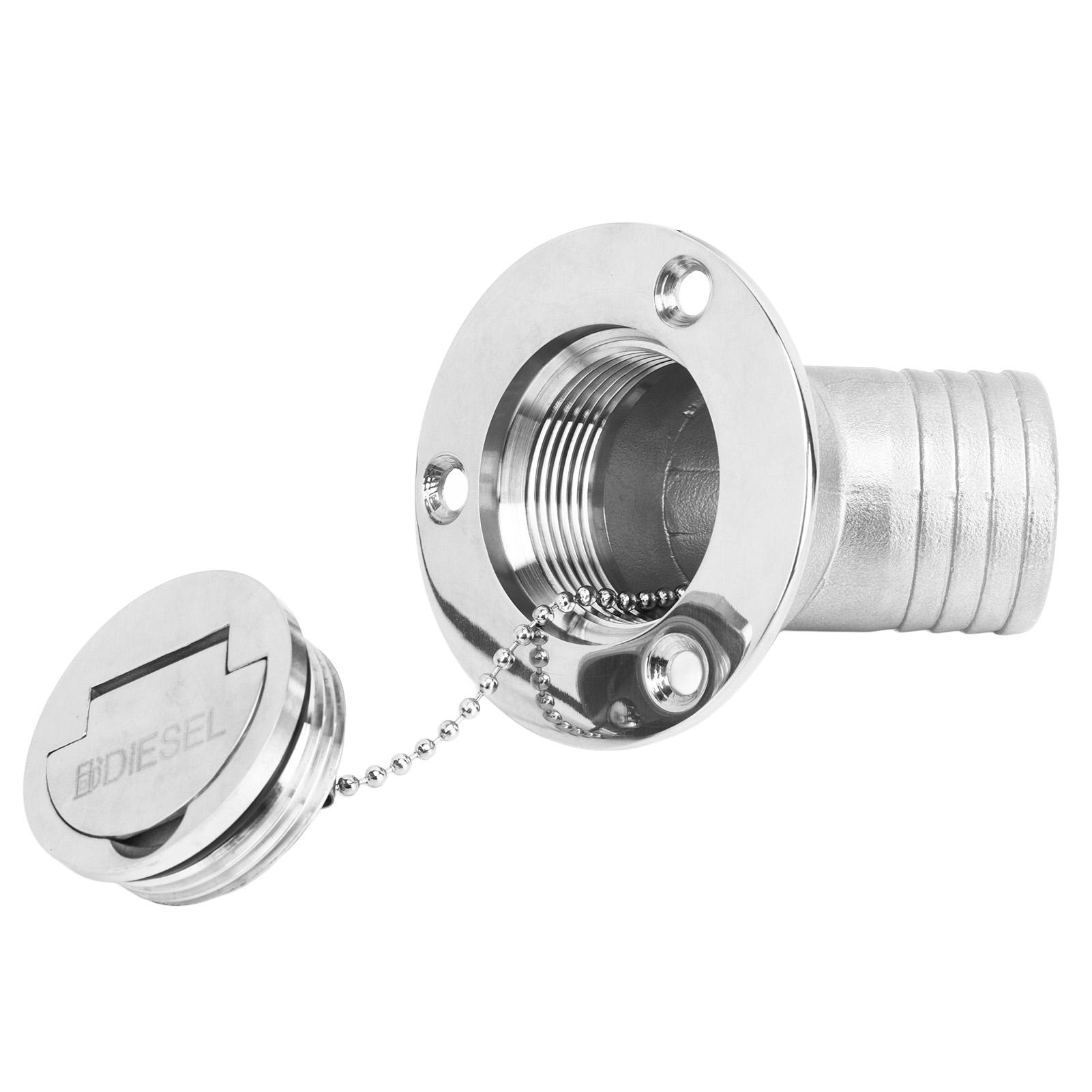 

Boat Deck Filler 45 degrees 316 Stainless Steel 38mm Flip Fill Cover with Keyless Cap for Marine Yacht DIESEL