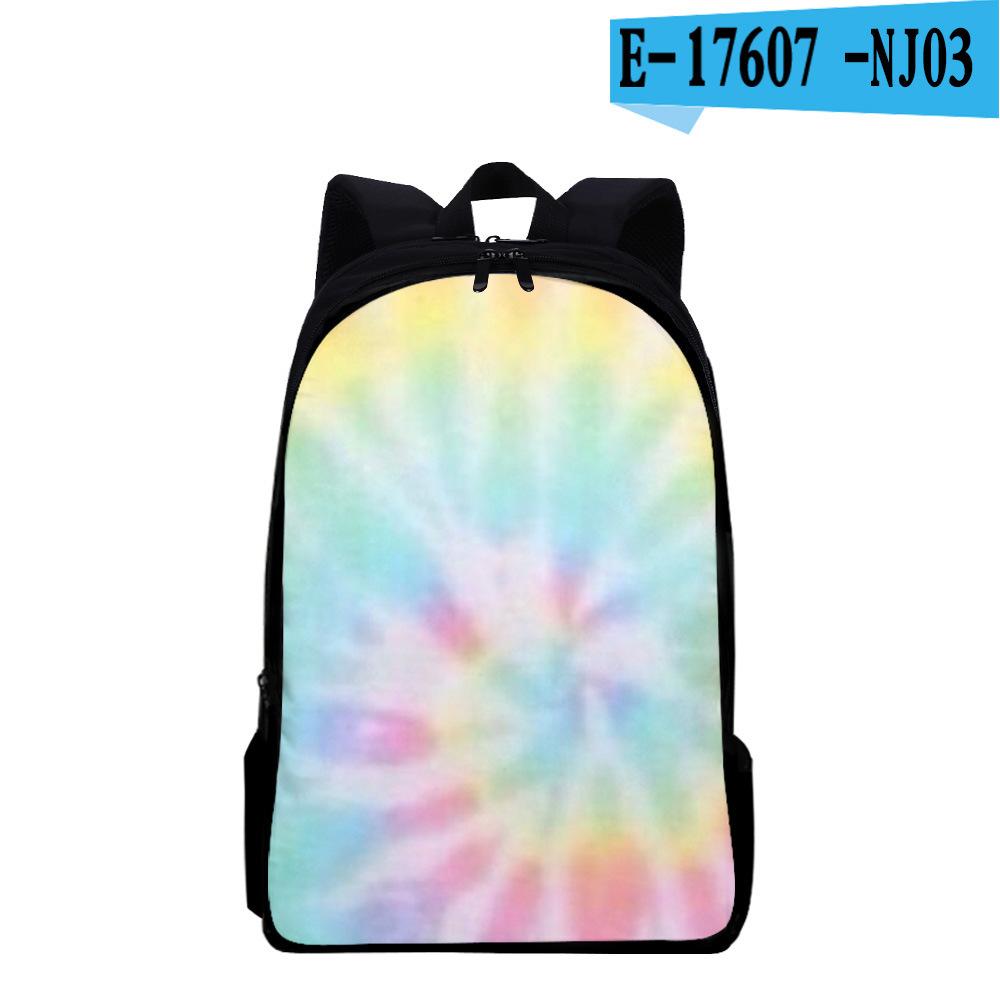 Classic Popular Funny Tie Dye Notebook Backpacks Pupil School Bags 3D Print Oxford Waterproof Boys/Girls Laptop Backpacks