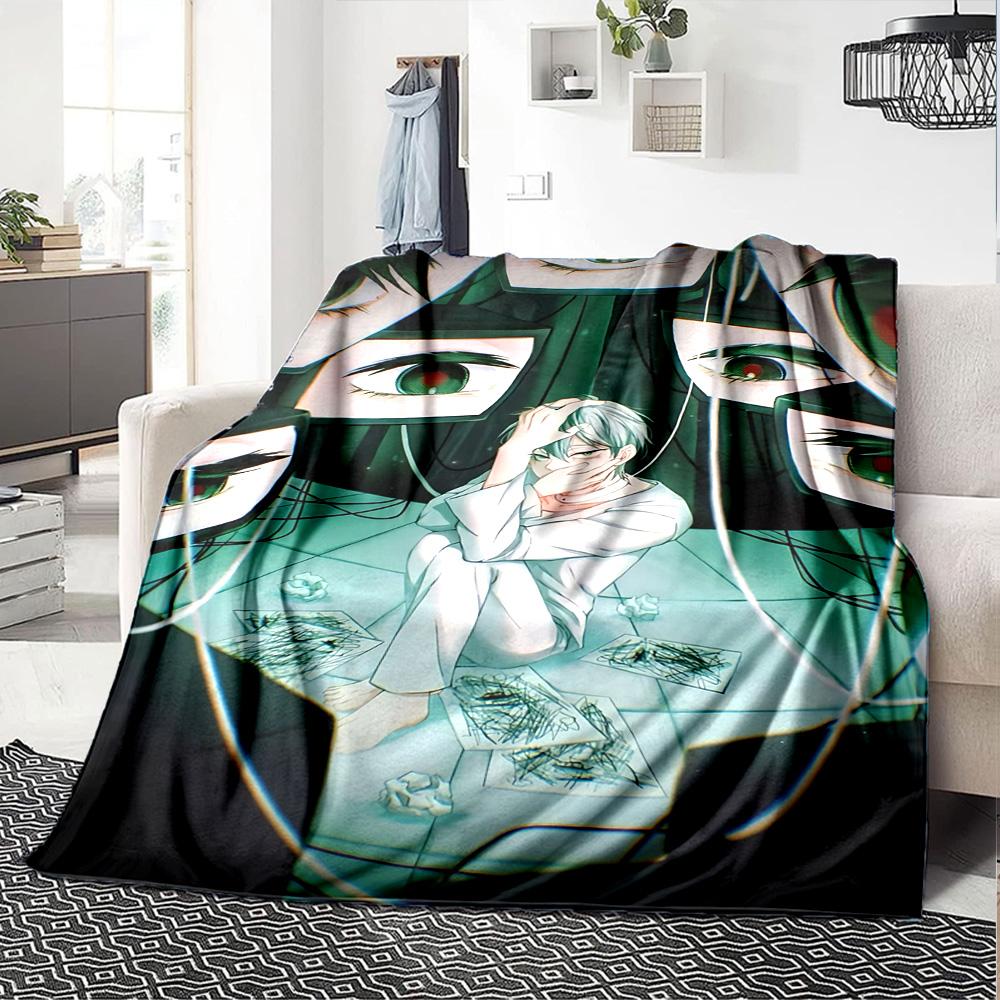 1pc Fantasy Anime Characters Flannel Blanket for Super Soft Cute Comfort Blanket for Travel Bedding Couch Sofa Blanket Y7309