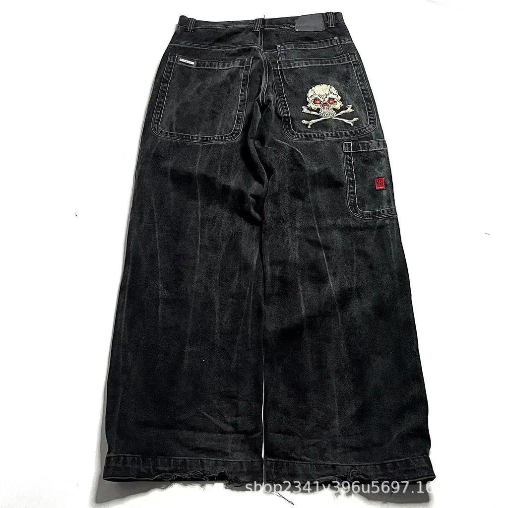 2024 Spring/Autumn Retro Y2K Embroidered American Hip-Hop Men's Jeans