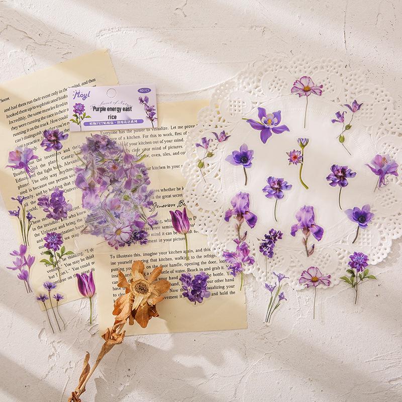 PVC Flower & Plant Stickers for DIY Crafts, Journals, Collages & Kids' Gifts