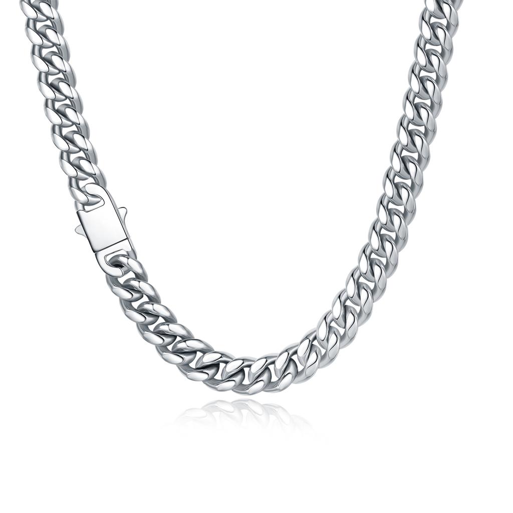 18K Gold Filled Necklace for Men 8mm/10mm Chunky Miami Cuban Chain Curb Link Men Bracelet