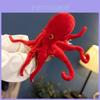 Red Octopus Plush Toy With Pp Cotton Filling Soft Kids Sleep Pillow For Children