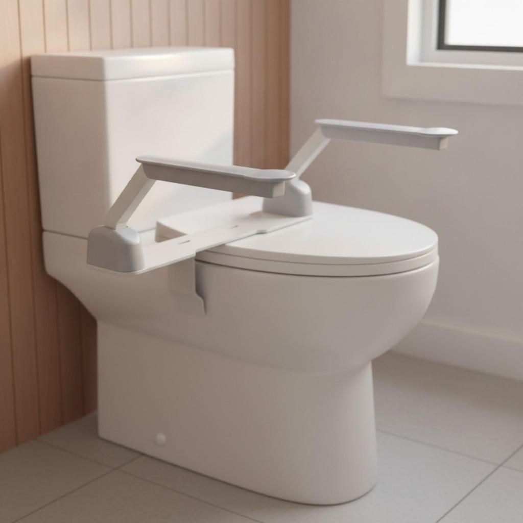 Toilet Safety Grab Bar No-Tools-Needed Bathroom Aid Sturdy for Seniors, Disabled