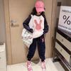 Conjunto de suéter para niña de 5 a 14 años, ropa de moda para primavera y otoño, conjunto deportivo de dos piezas, Top y pantalones