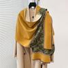 Winter Two-Sided Ethnic Style Cashmere Jacquard Scarves High Quality Women Thicken Wrap Shawl Ladies Wool Pashmina Scarf
