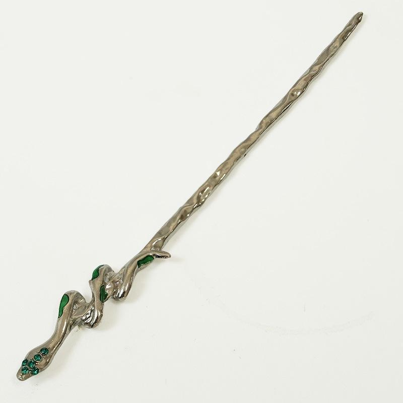 Haarnadel im Schlangen-Design im chinesischen Stil: High-End Dunkle Ästhetik Hochsteckzubehör