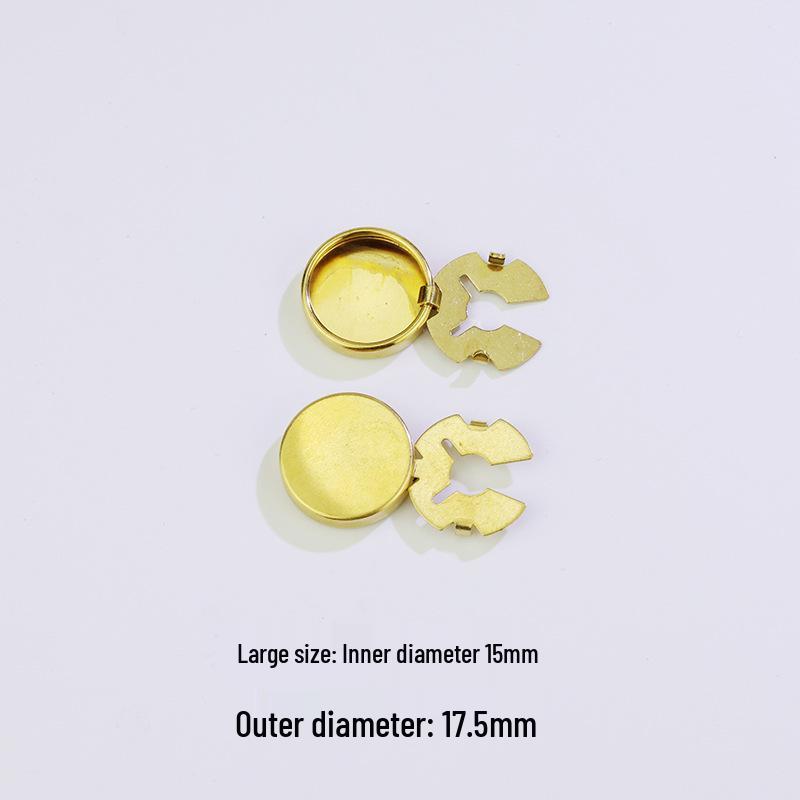 Turtle Buckle Copper Cuff Button Cover DIY Shirt Accessories