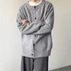 CleanFit Men's Retro Knit Cardigan Sweater - American Style, Autumn/Winter, Loose Fit