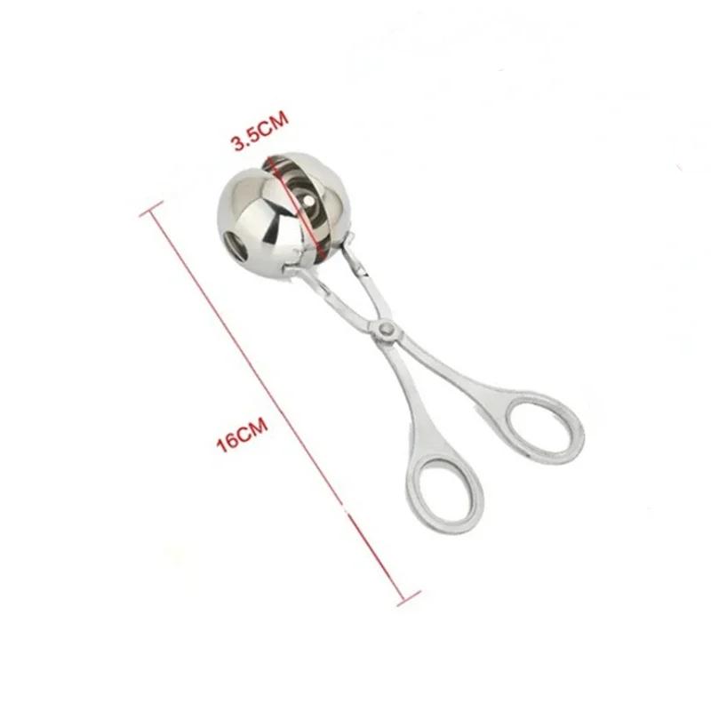 

Зажим для фрикаделек из нержавеющей стали с антипригарным покрытием Щипцы для фаршировки фрикаделек Ложка-формирователь Кухонные принадлежности