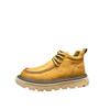 Martin boots men's winter new matte leather rhubarb boots thick sole heightening retro big head leather shoes men