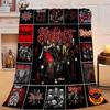 1PZ Coperta in Flanella Collage Banda Musicale Rock Metal Regalo, Adatta Sia per Uomini Che per Donne, Morbida Ideale per Letti e Divano, Regalo di Compleanno o Natale