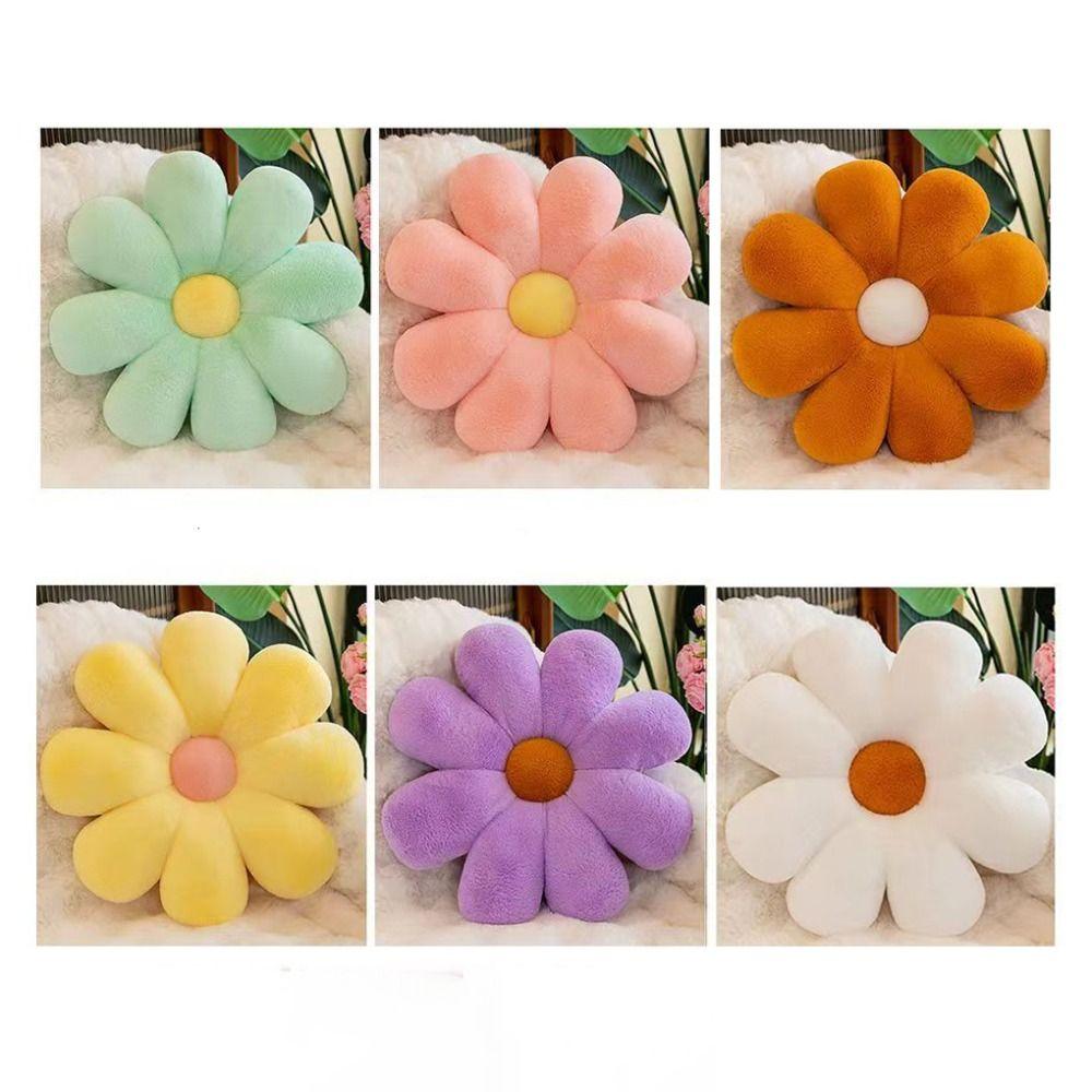 40cm Sunflower Pillow Soft Daisy Seat Cushion Car Seat Back Cushion  Sofa Decor